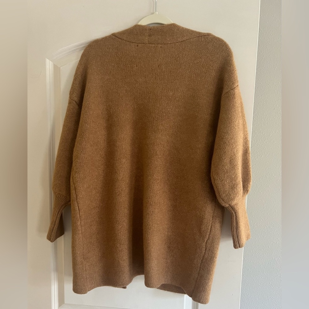 Tan Women's Cardigan Sweater - Picture 3 of 4